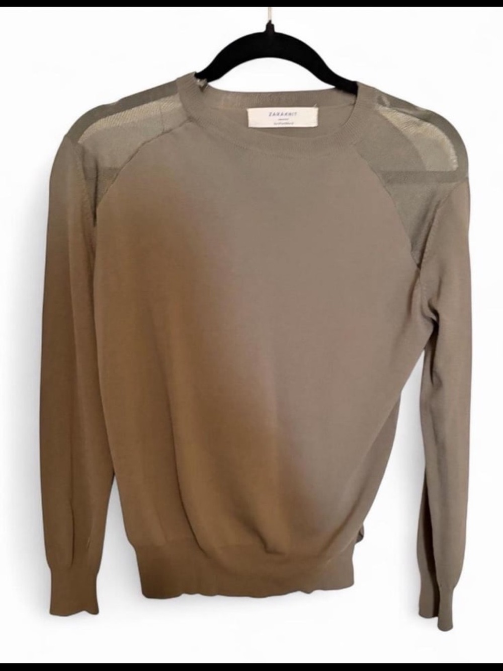 Men's Lightweight Crewneck Sweater in Olive Brown